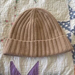 Everlane Brown Ribbed Beanie